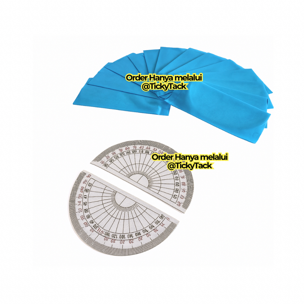 

041 Penggaris Mini Busur Mika Plastik 180 Derajat Tipis Set Isi 12 Pcs Alat Tulis Kantor Sekolah Profesional Praktis Murah Berkualitas