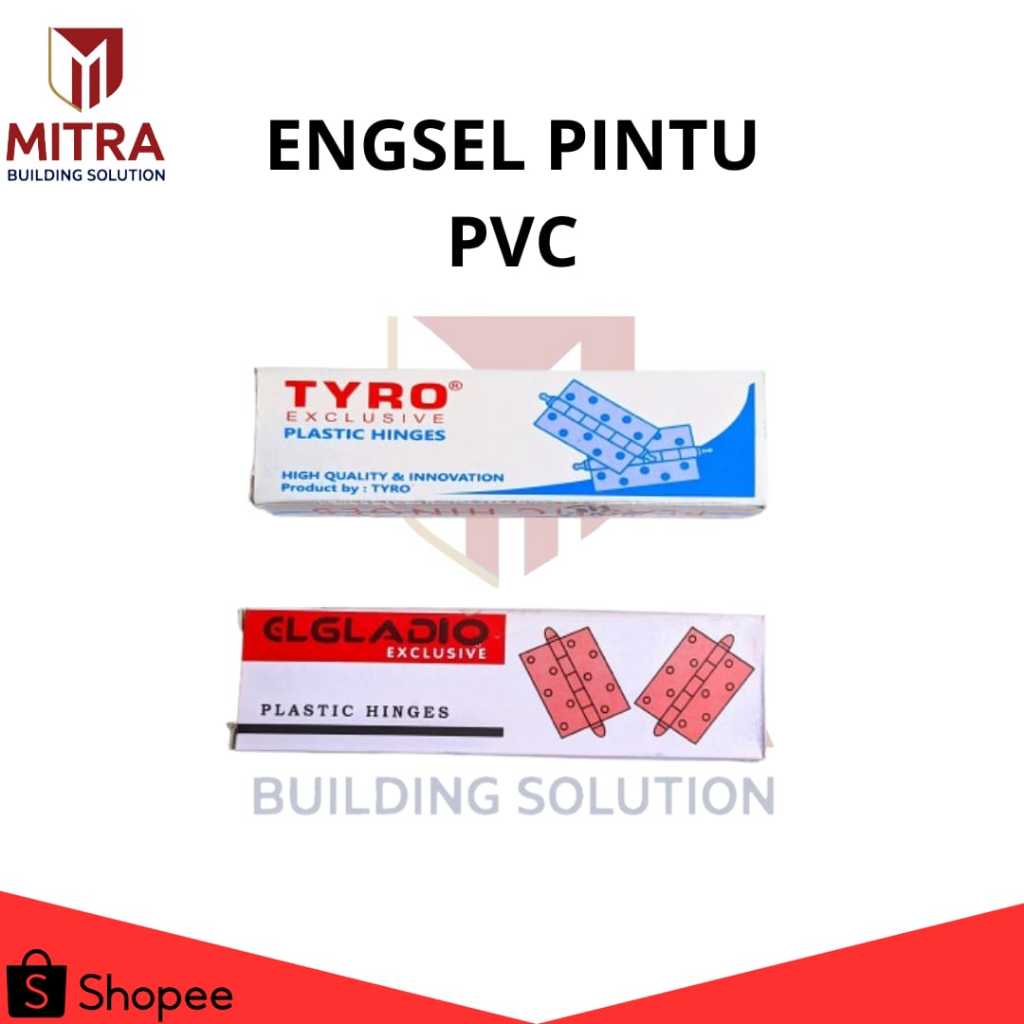 Engsel Pintu PVC Plastik Coklat dan Putih Engsel Kamar Mandi Tebal
