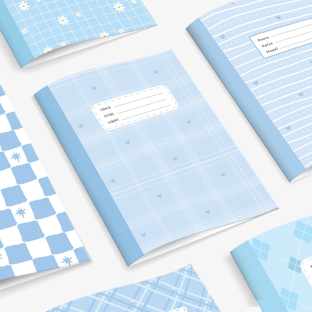 

bukuqu Sampul buku #BlueSeries Uk A5/B5 - Sampul buku tulis Aesthetic - Korean book cover