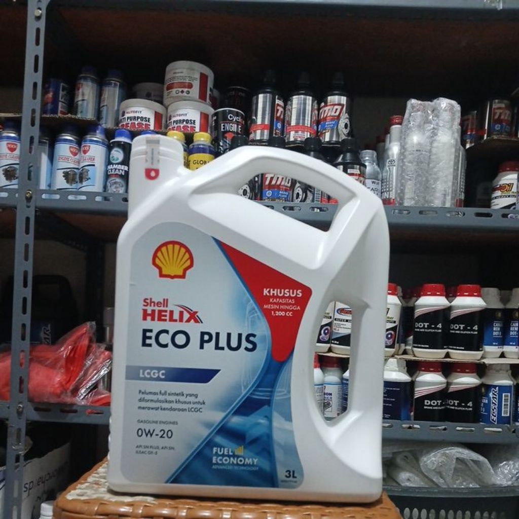 Oli shell helix eco 0w-20 isi 3Liter- original barcode
