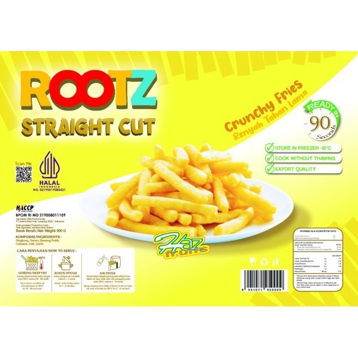 

Rootz Singkong Straight Cut 400gr