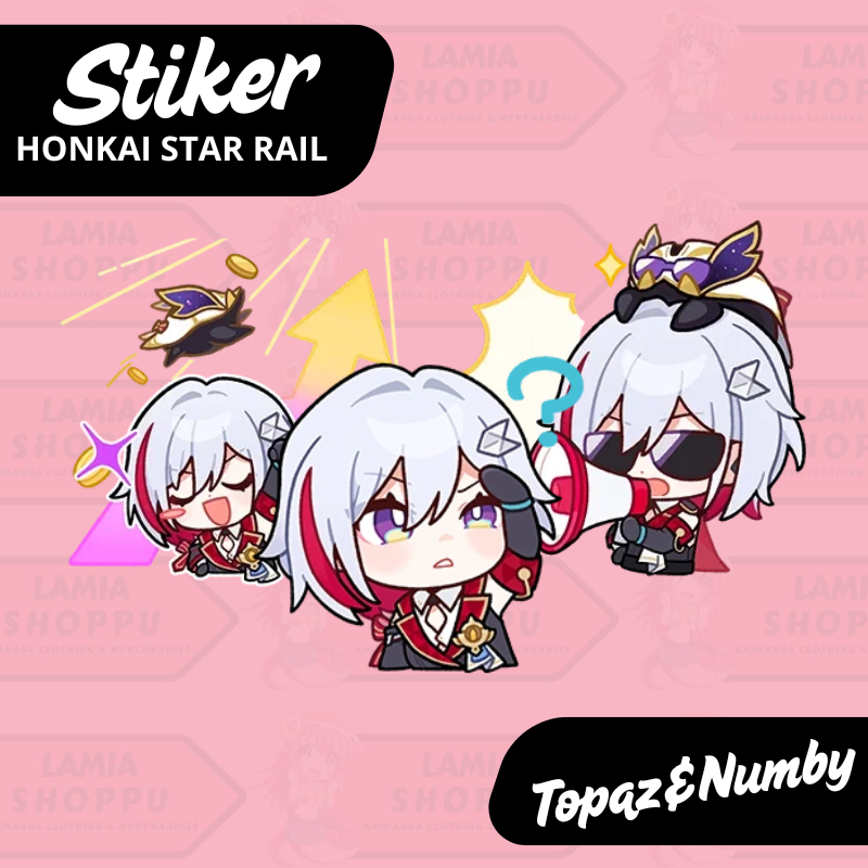 

Stiker Topaz and Numby Honkai Star Rail | Sticker Topaz And Numby HSR | Stiker Vinyl Anti Air