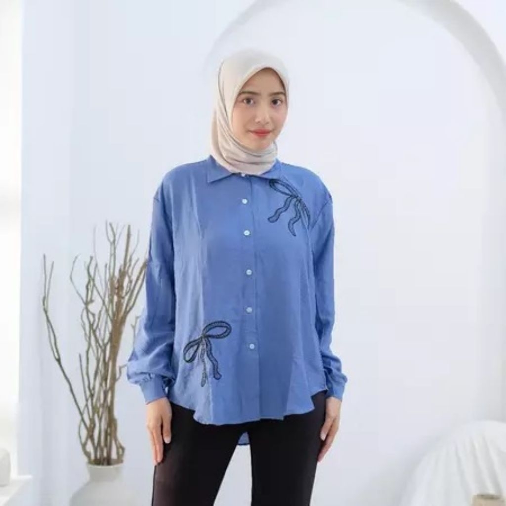 Kemeja Kinaya Jumbo Payet Pita Besar