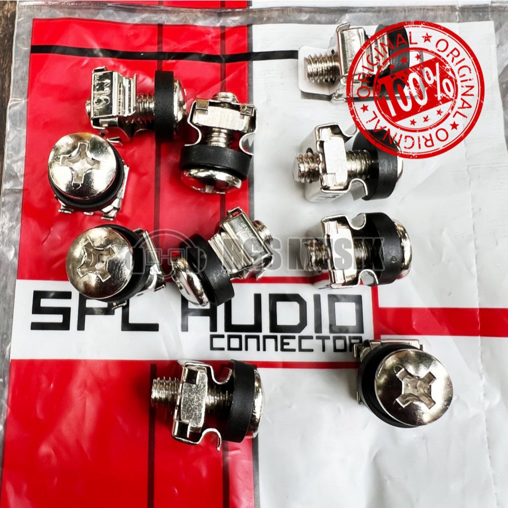 (Isi 10Pcs) Baut Mur Rak Aksesoris / Nut Baut Rack Server Hardcase / Baut Dan Mur Hard Case / Mur Ba