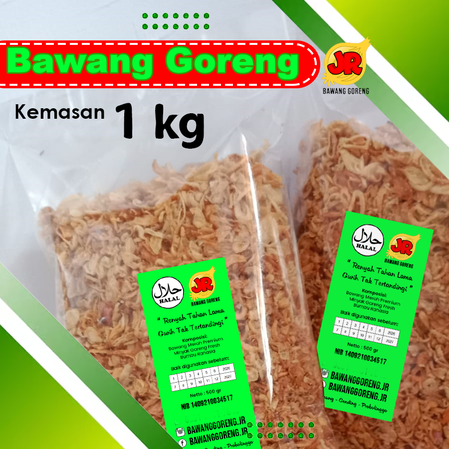 

Bawang Goreng JR | Bawang Goreng 1kg | Bawang Goreng Asli | Probolinggo Premium Gurih Crispy Renyah Tahan Lama - TANPA PENGAWET! Ekonomis untuk Restoran/UMKM!