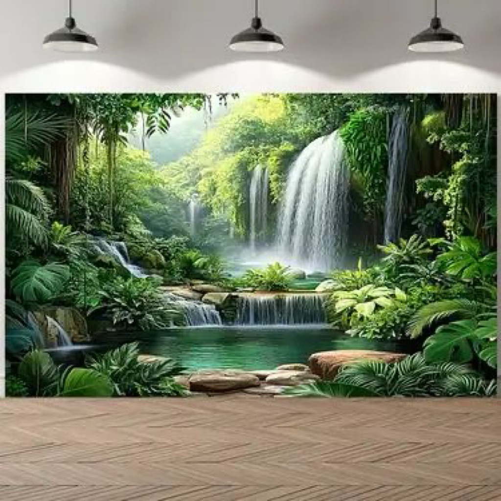 Lukisan pemandangan air terjun