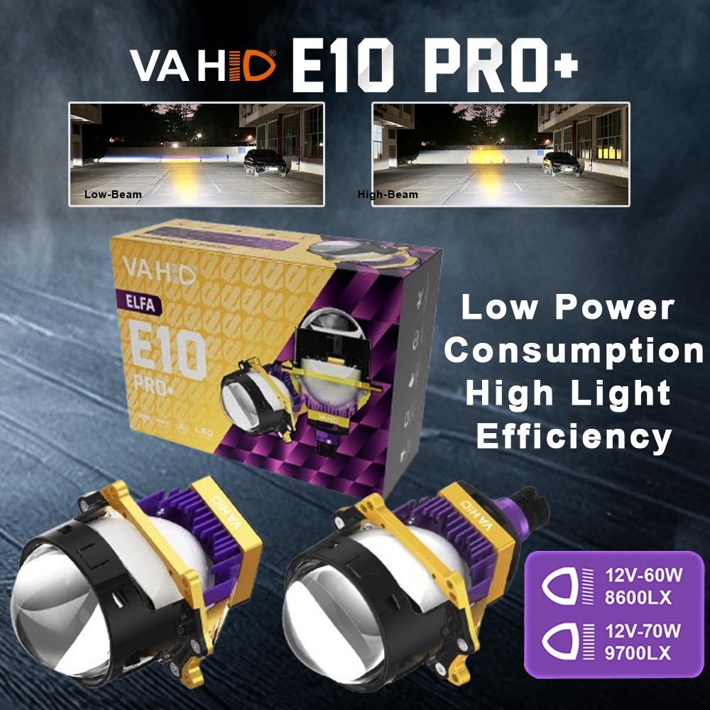 E10 Pro Plus - Lampu Biled Projector Semi Laser 3 inch Vahid e10 Pro Plus 70 Watt | 3.0" LED Project