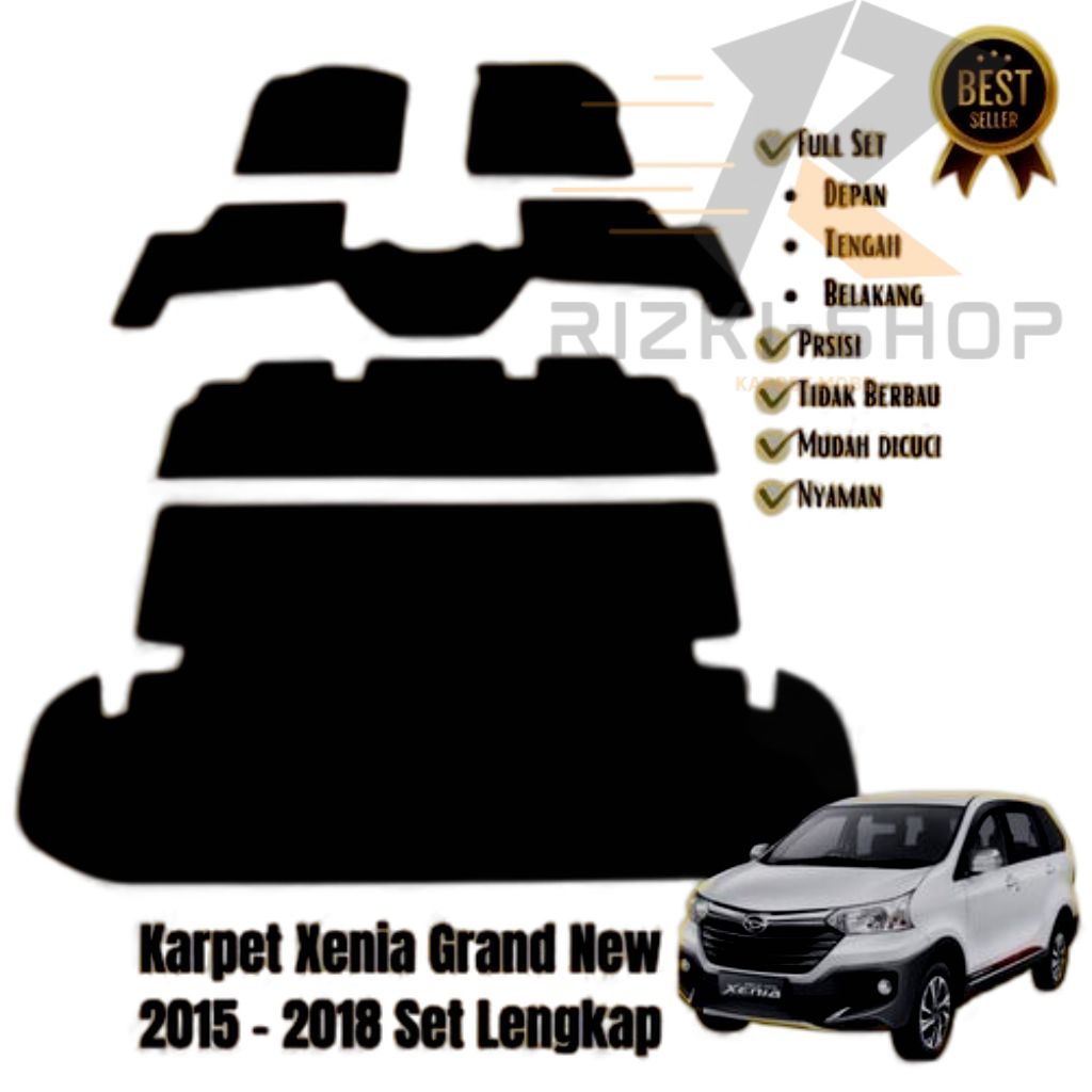 Karpet Mobil Grand Xenia 2016 2017 2018 | Fullset 3 Baris + Bagas