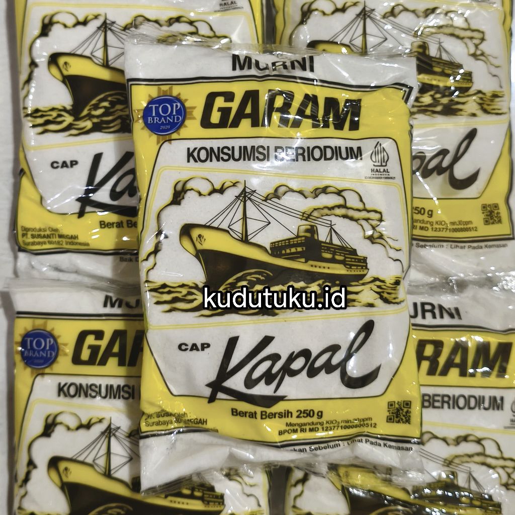 

1 PCS - GARAM CAP KAPAL 250g - GARAM KONSUMSI BERYODIUM - GARAM DAPUR