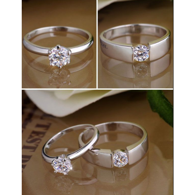 Cincin Nikah Couple Palladium Anti Hitam – Custom Nama & Gratis Engraving