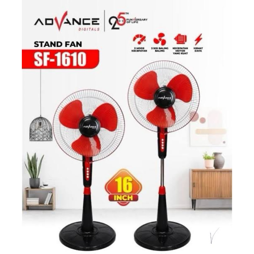 Kipas angin berdiri 16 inch advance. Kipas angin berdiri advance sf-1610