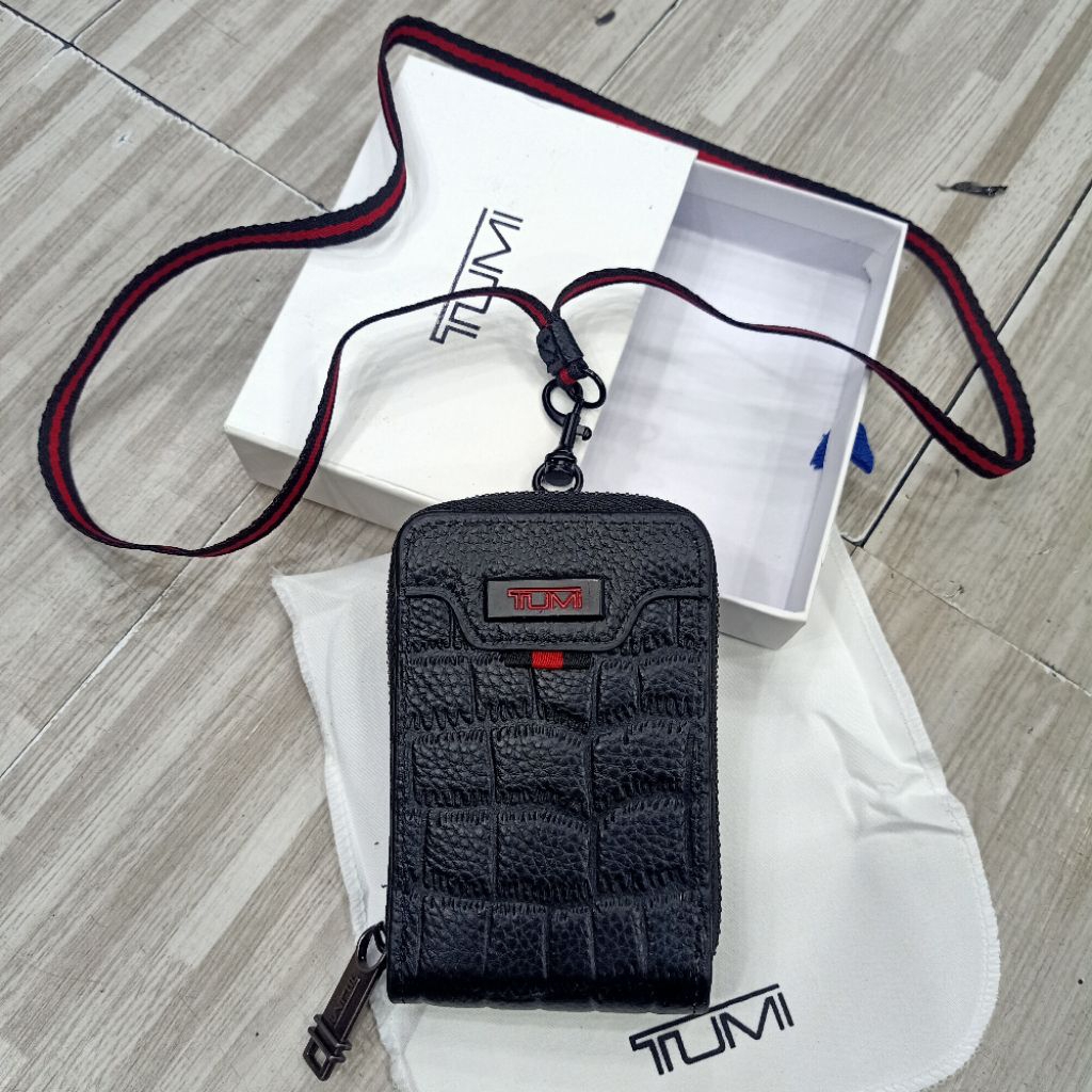 

ID Card Card Holder TM Leather Lanyard Name Tag import