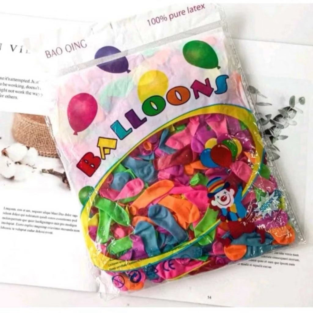 Balon jari - Balon air isi 500 pcs / balon kecil warna warni 1 pack 500pcs kecil