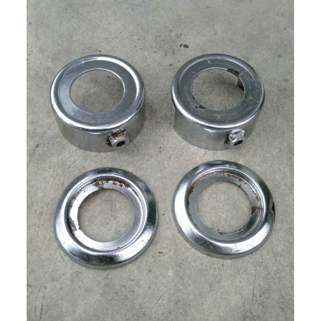 Braket Pangkon + Ring Mata Kucing Fork Depan YAMAHA L2SN L2 Super Original Second