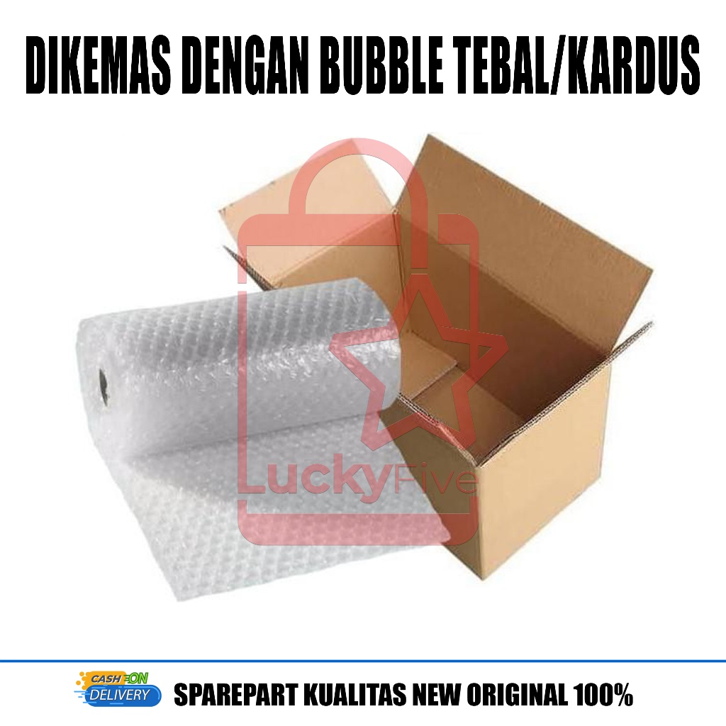 

Kardus + Bubble Wrap Babel Keamanan Extra Packing
