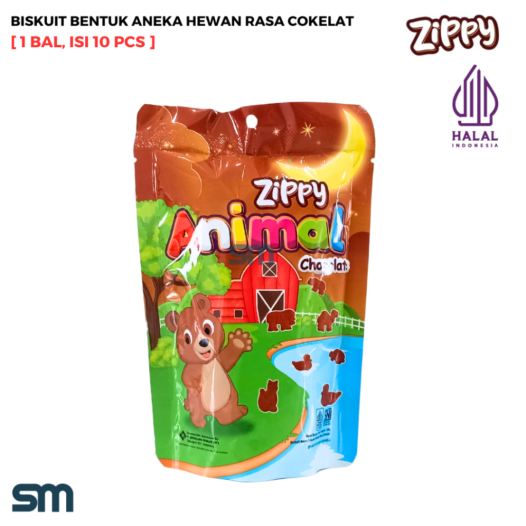 

ZIPPY POUCH ANIMAL Biskuit Bentuk Aneka Hewan