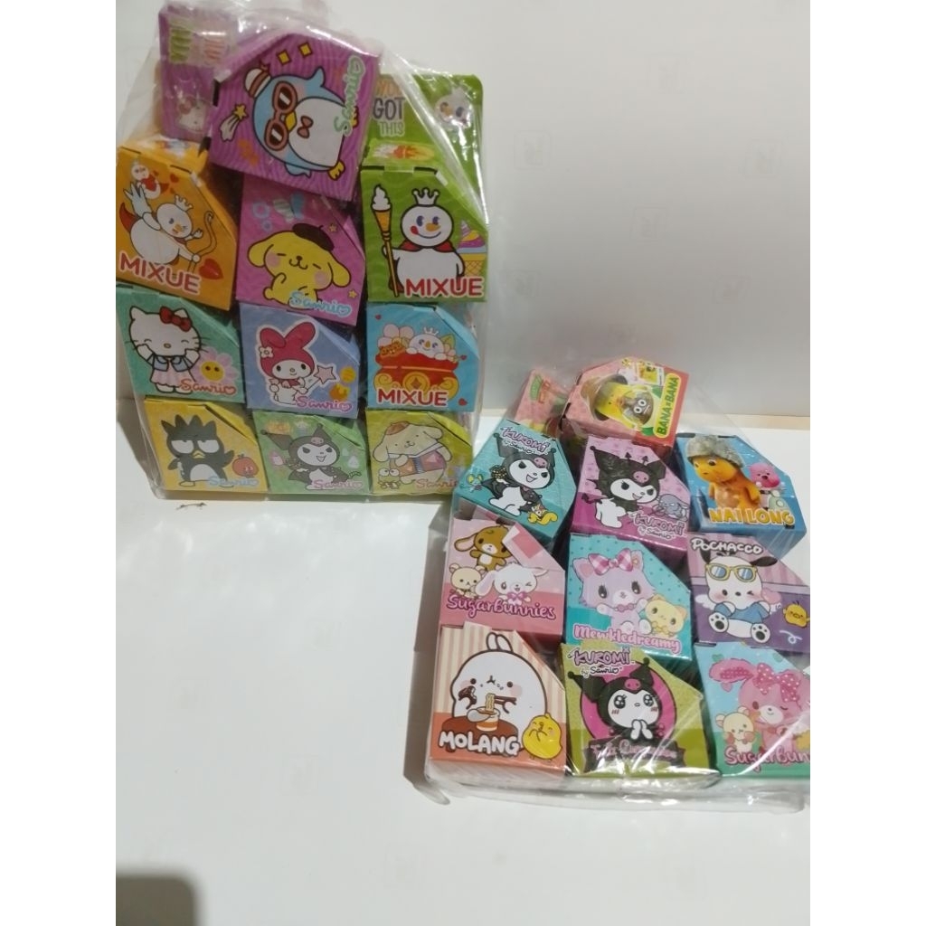 

set 5 pcs rolling stiker sanrio/momo dari dg/stiker roll