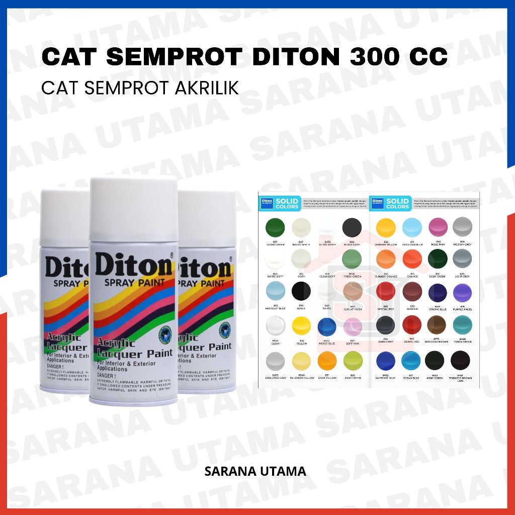 Diton Cat Semprot 300 CC Cat Semprot Akrilik Motor Mobil