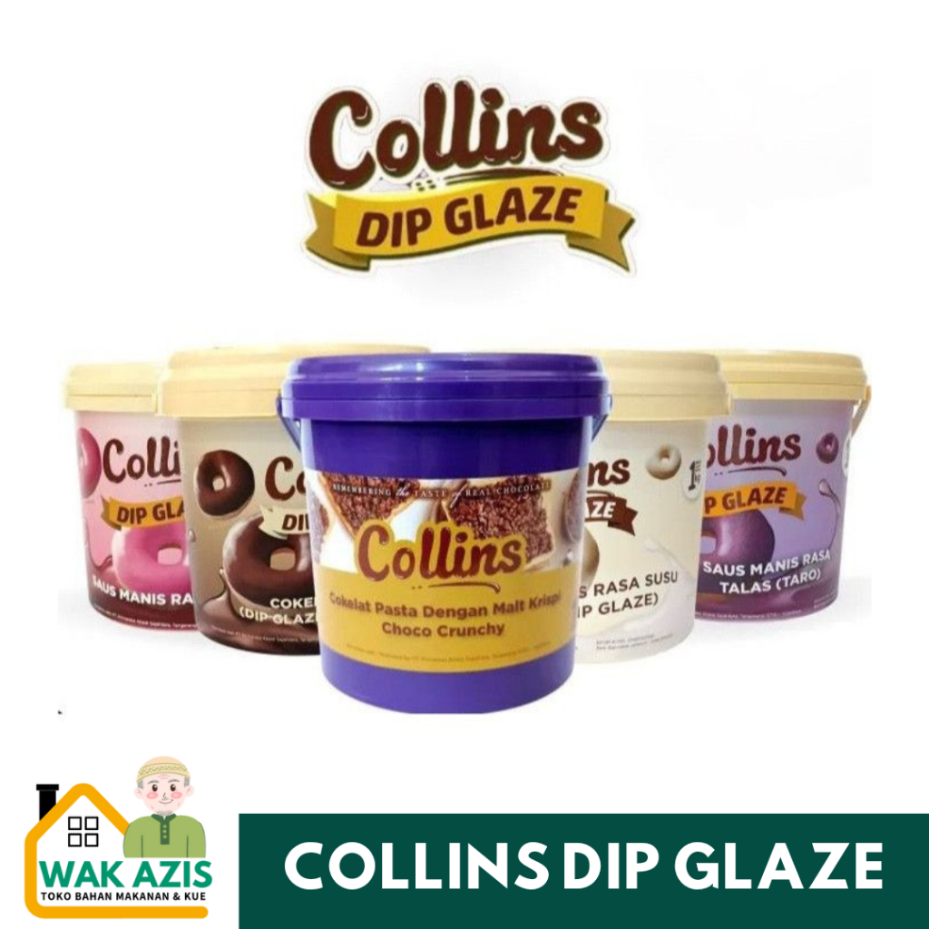 

Collins Dip Glaze Selai Topping Donut 1 Kg Semua Varian