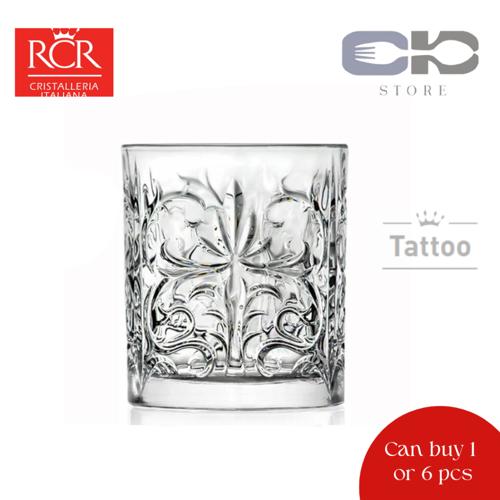 Gelas Whisky - Whisky Glasses - RCR Tattoo Old Fashioned 34cl Whisky Glasses