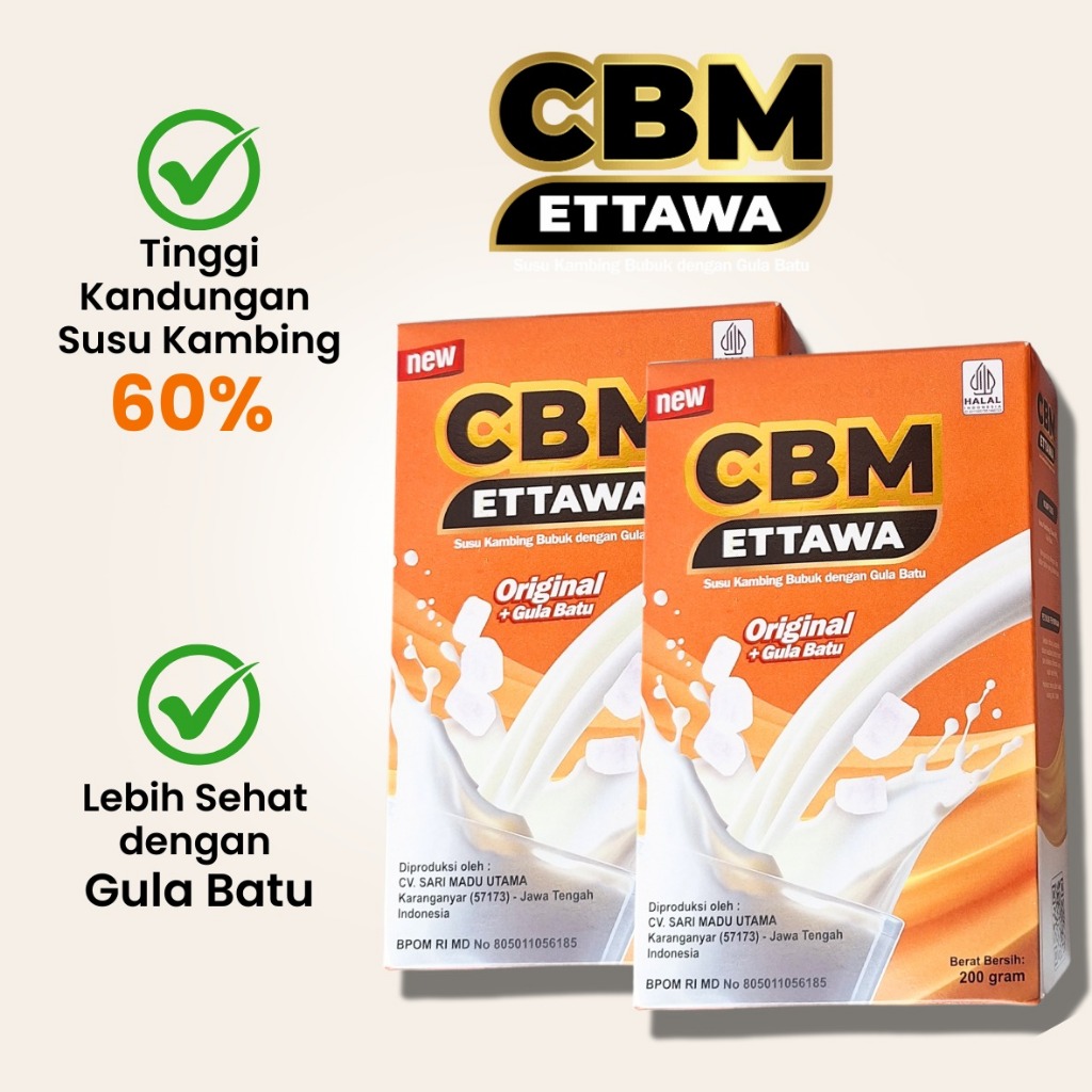Susu Kambing Etawa CBM ETTAWA Plus Gula Batu Original | Lebih Sehat & Lebih Banyak Kandungan Susunya