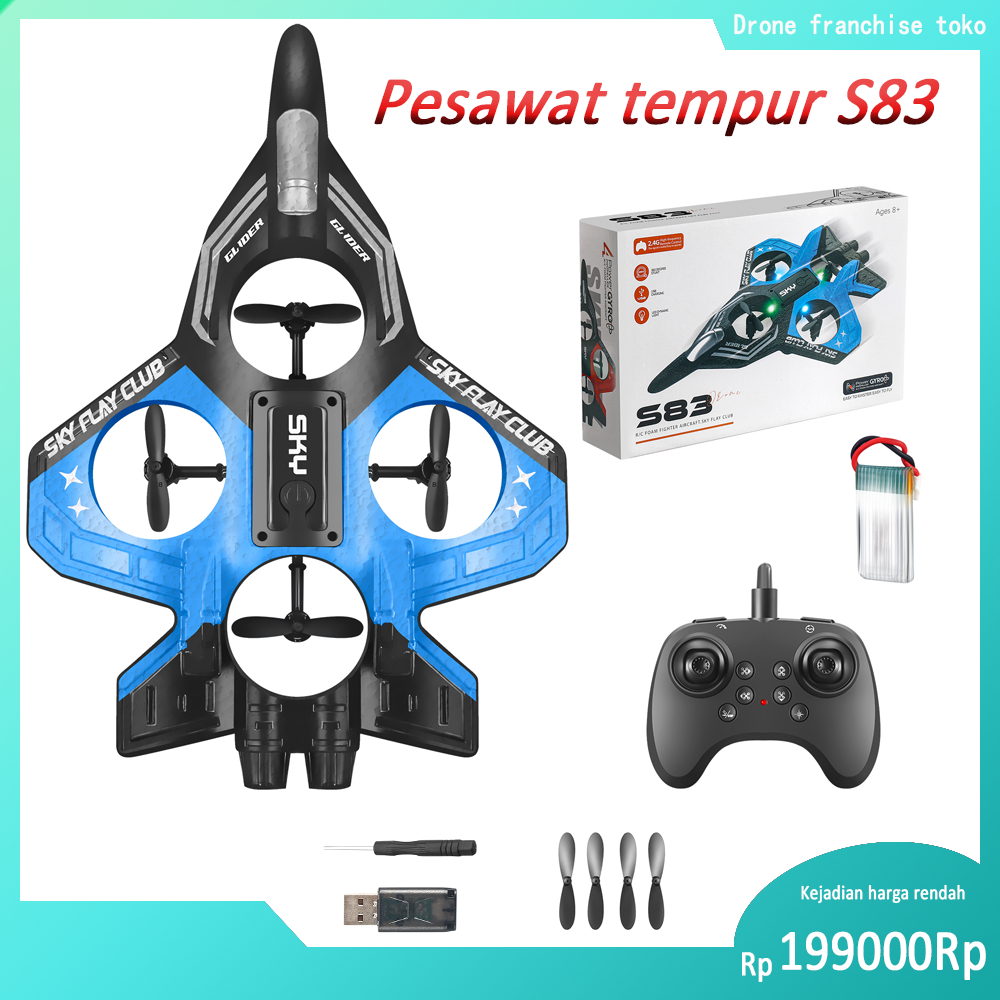 NEW Drone Murah Tahan Jatuh Pesawat Tempur Remote Control YL86 Ada Kamera S83 LY85 Tanpa Kamera