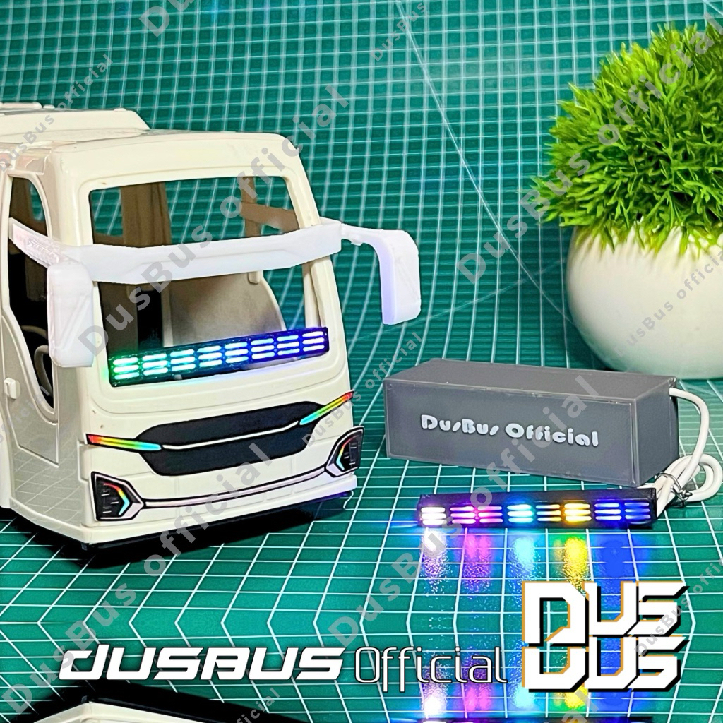 Strobo LED miniatur RGB Runing miniatur bus plastik