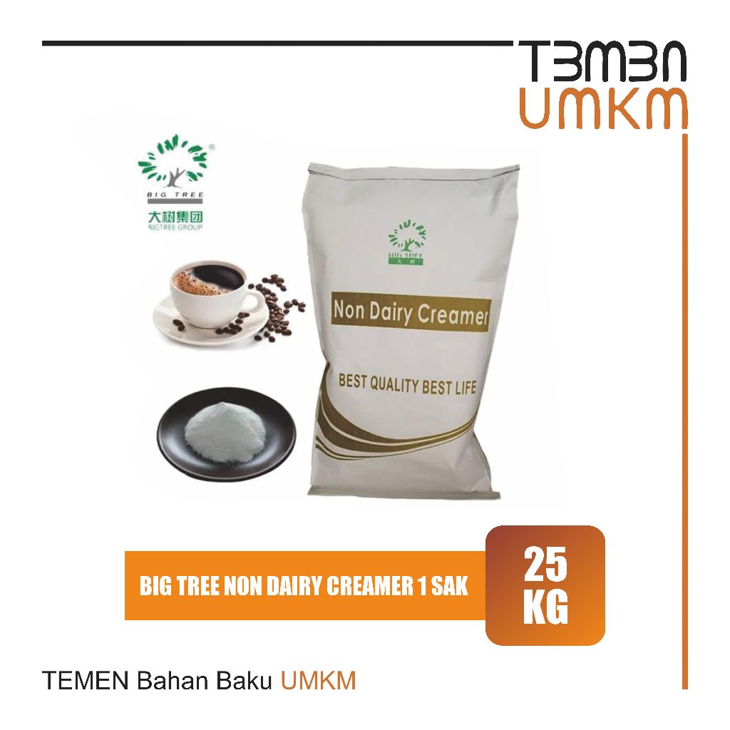 

Big Tree Non Dairy Creamer 1 Sak 25 Kg | Bubuk Krimer Premium Lemak Nabati 35%-Pengganti Susu Bubuk