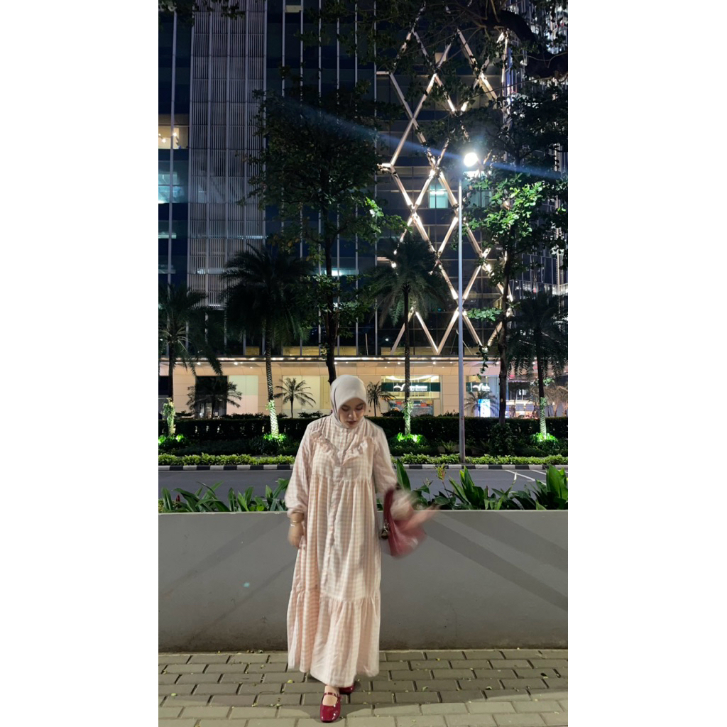 Gingham dress by Haidee Orlin