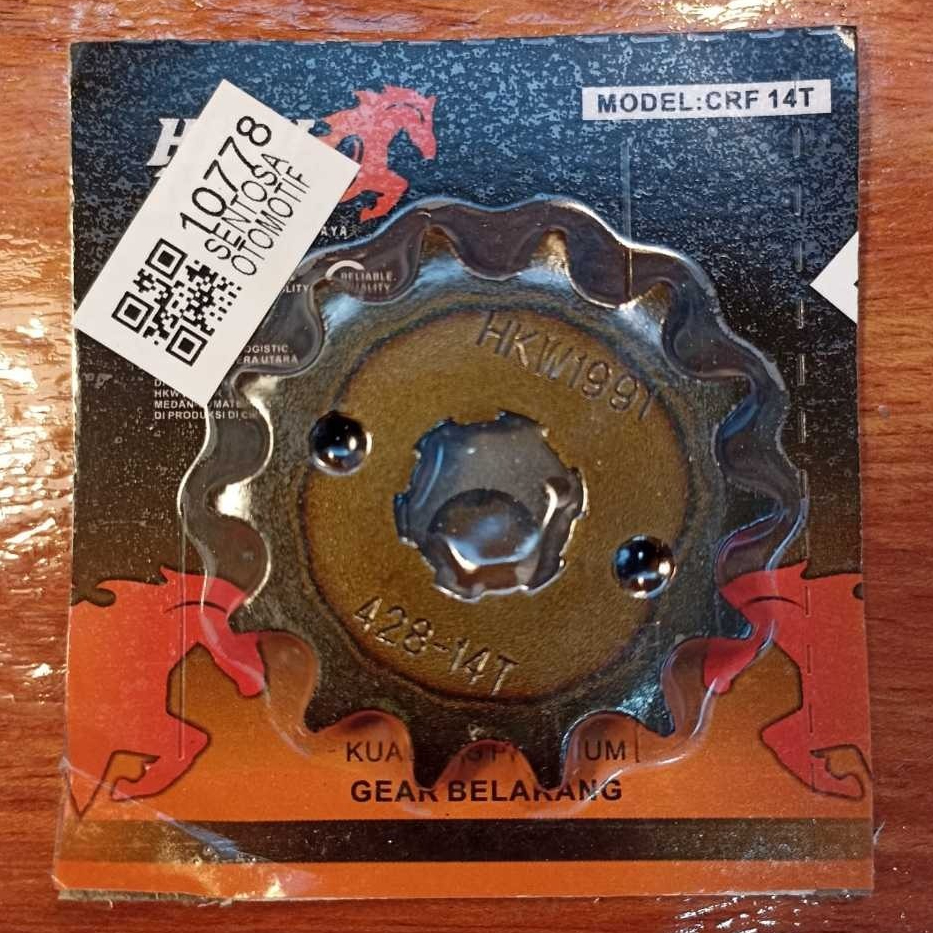 GEAR DEPAN CRF150/MEGAPRO/CB150R/SONIC150/VERZA150 TYPE 428 13/14/15/16T - HKW 1991