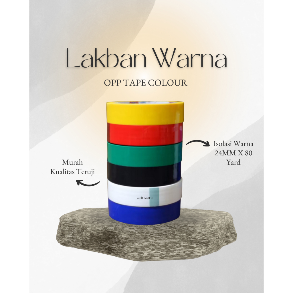 LAKBAN WARNA WARNI 24MM X 90 YARD LAKBAN KECIL MURAH BERKUALITAS | COCOK BALON UDARA
