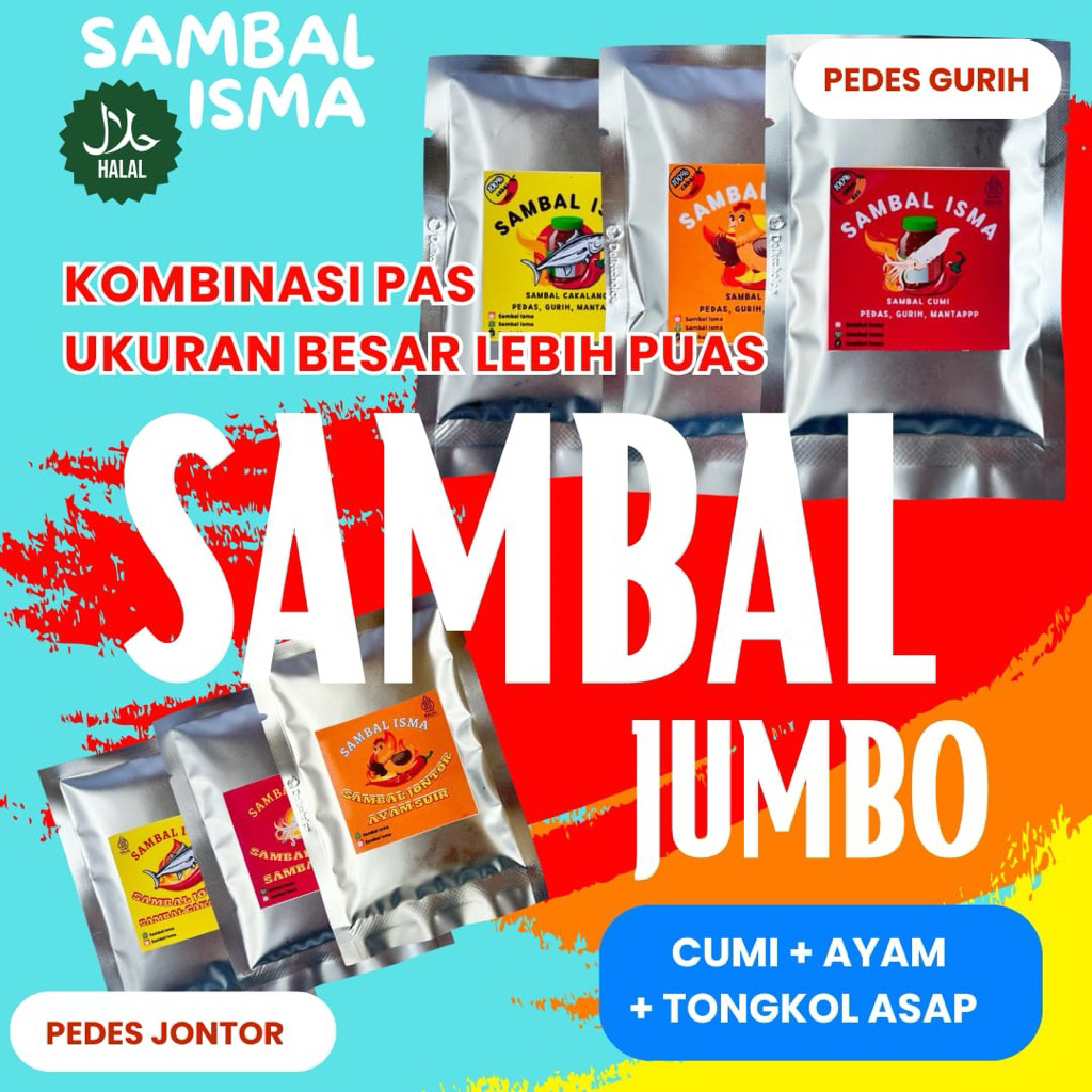 

TRIO Paling Dicari Ukuran Jumbo 3 Sambal Cumi + Ayam + Tongkol Asap Sangat Praktis Ga BOSENIN