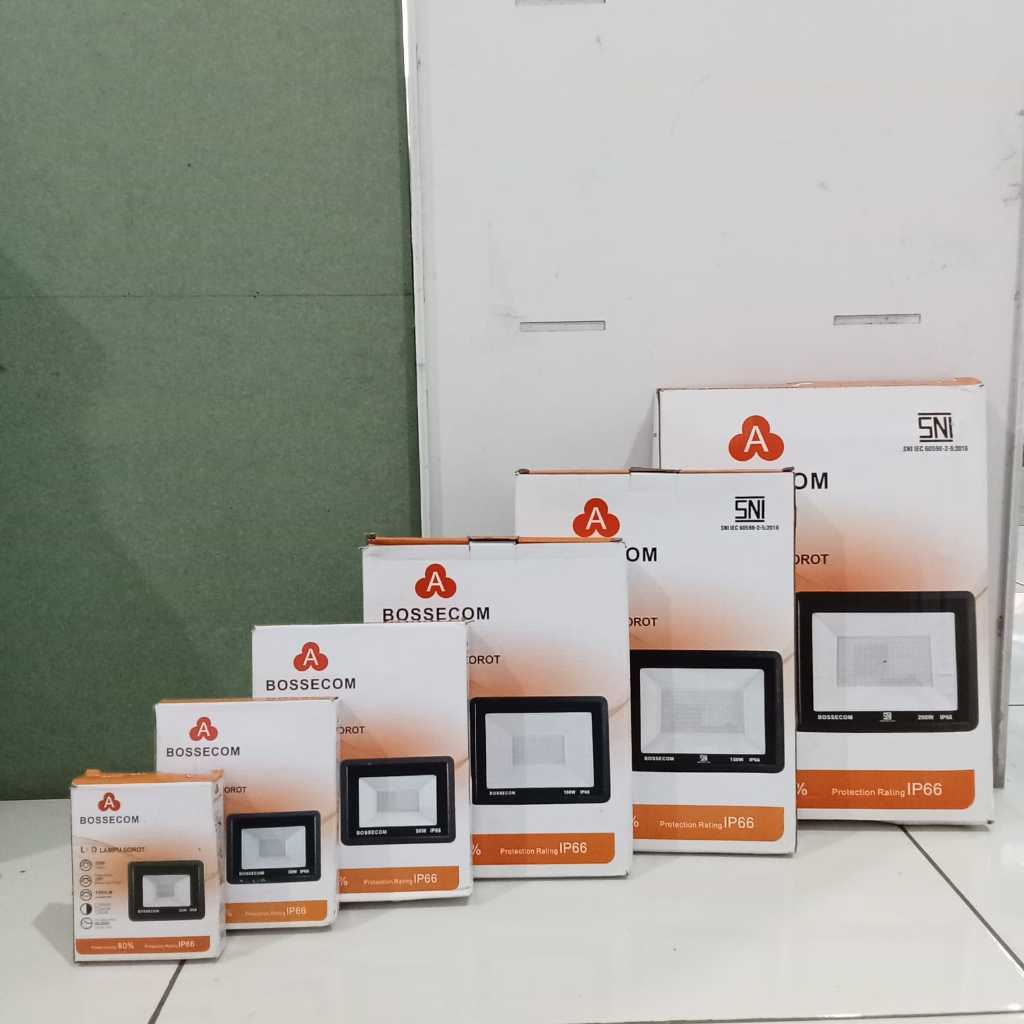 Lampu Sorot Bossecom LED Cahaya Putih Outdoor Indoor