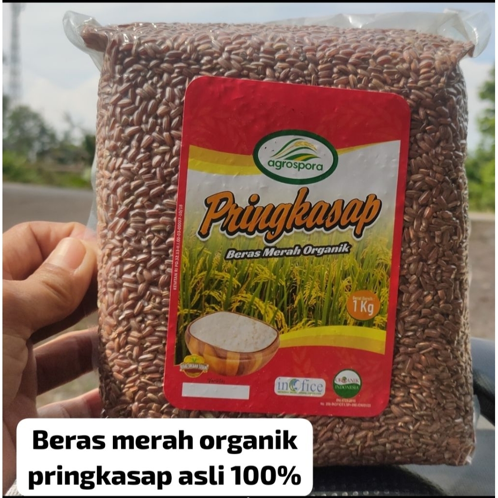 

beras merah organik Inpari pringkasap asli100%