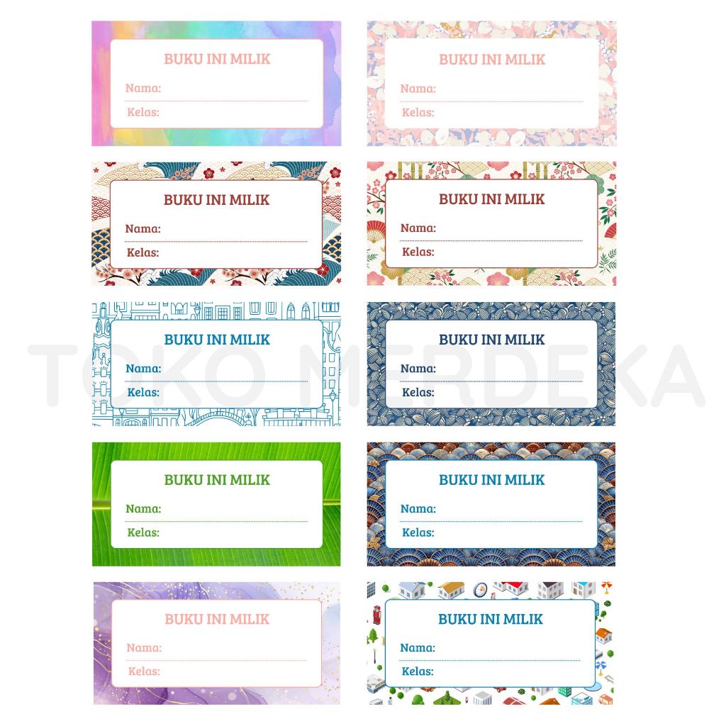 

Sticker Label Nama untuk Buku Pelajaran