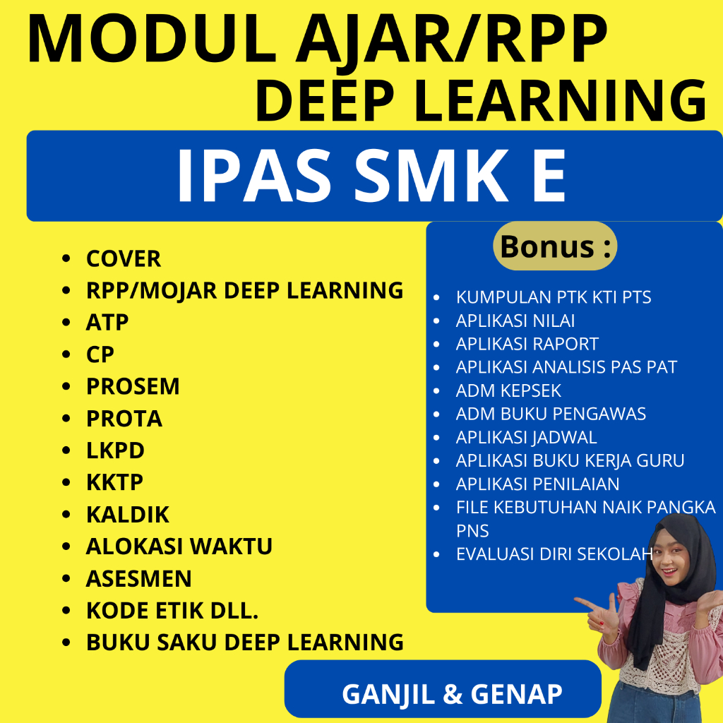 

RPP/MODUL AJAR DEEP LEARNING IPAS SMK E (10) LENGKAP FULL GANJIL GENAP SIAP PAKAI