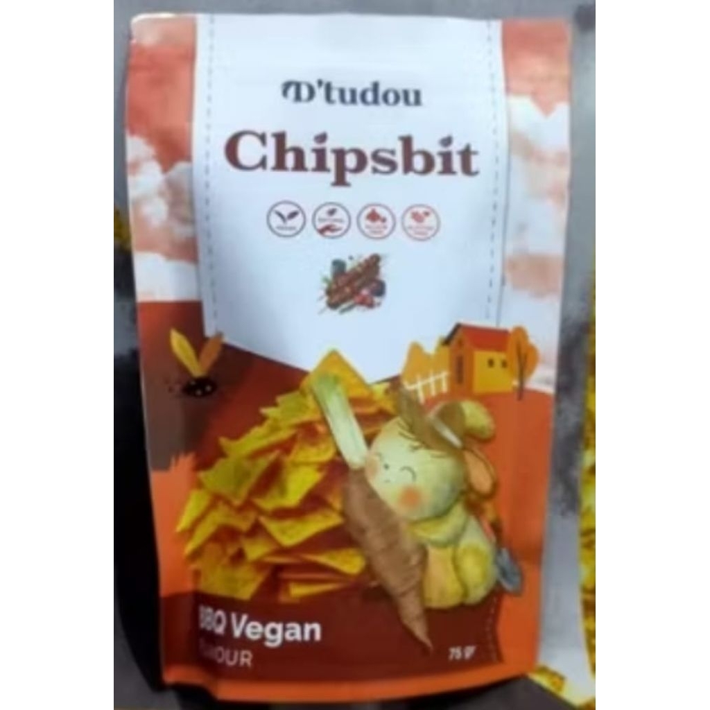 

keripik singkong dtudou/ chipsbit rasa BBQ vegan