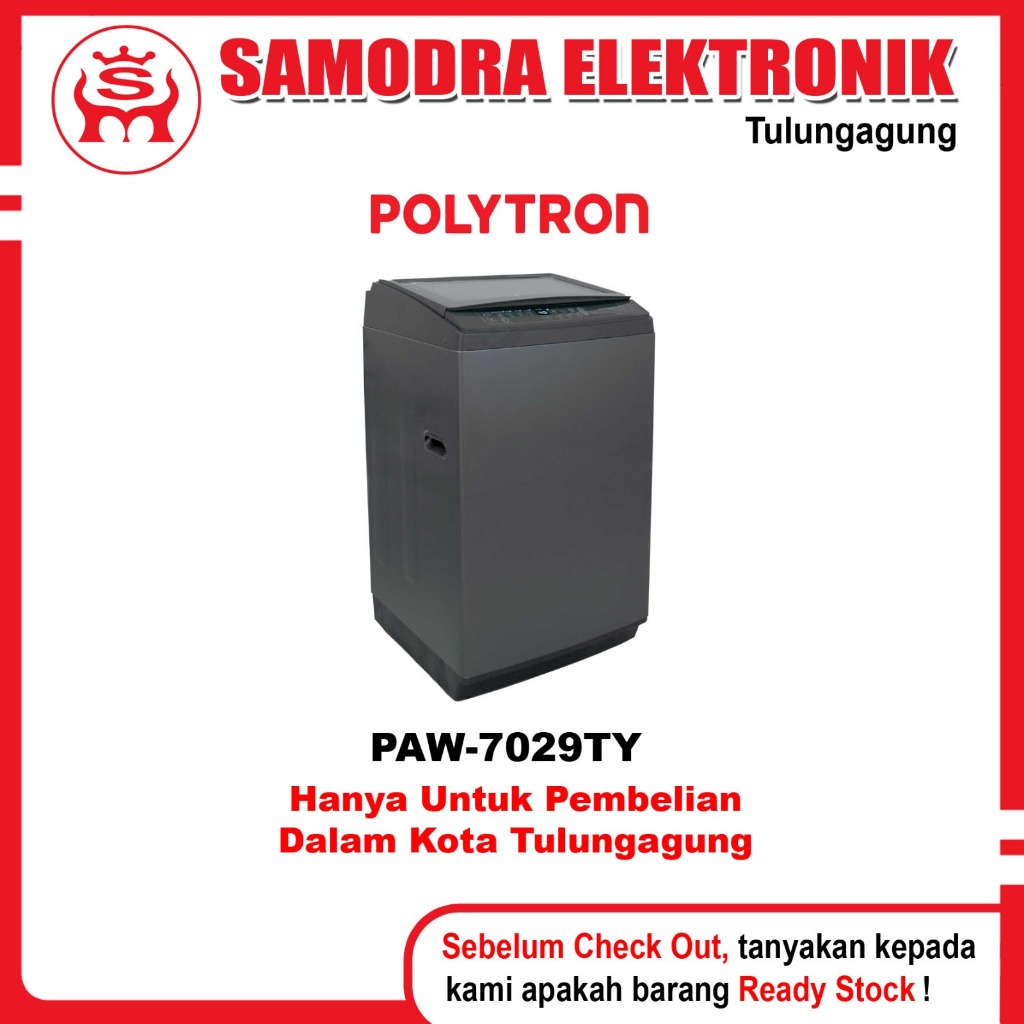Mesin Cuci Polytron PAW-7029TY | Mesin Cuci 1 Tabung Zeromatic Laguna series Hijab 7 Kg Polytron | M