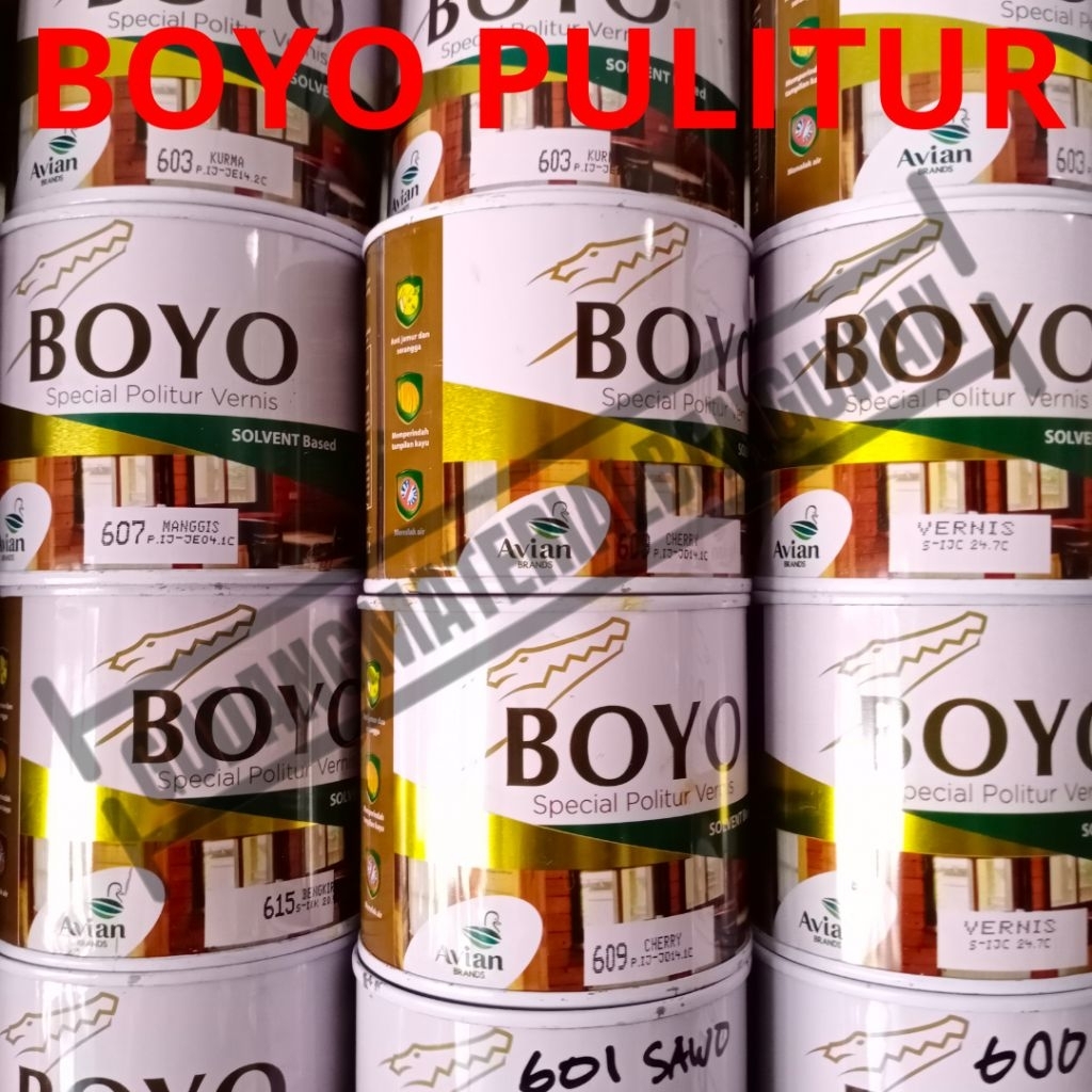 Politur BOYO / Vernis / cat politur / cat pelitur BOYO / pelitur / BOYO special politur vernis AVIAN