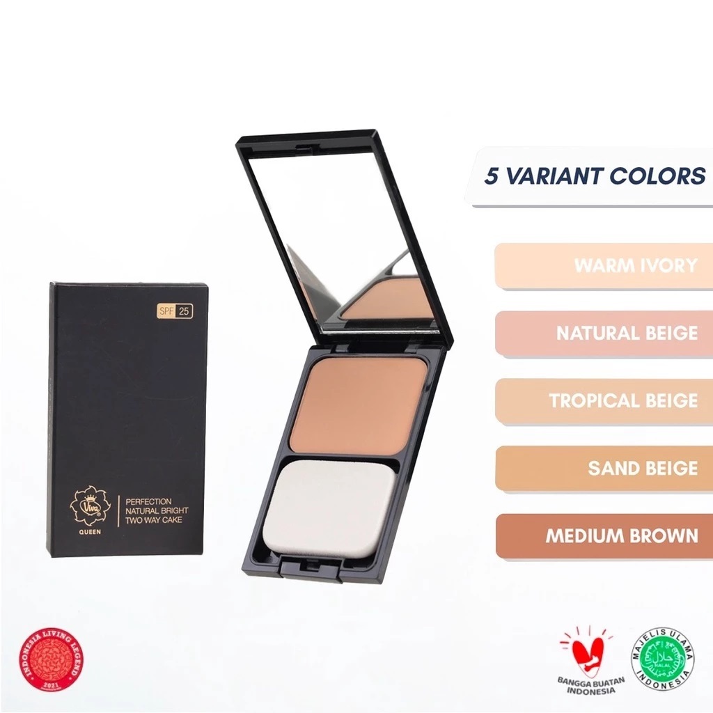 Viva Queen Perfection Natural Bright Two Way Cake SPF25 11gr - Bedak Two Way Cake