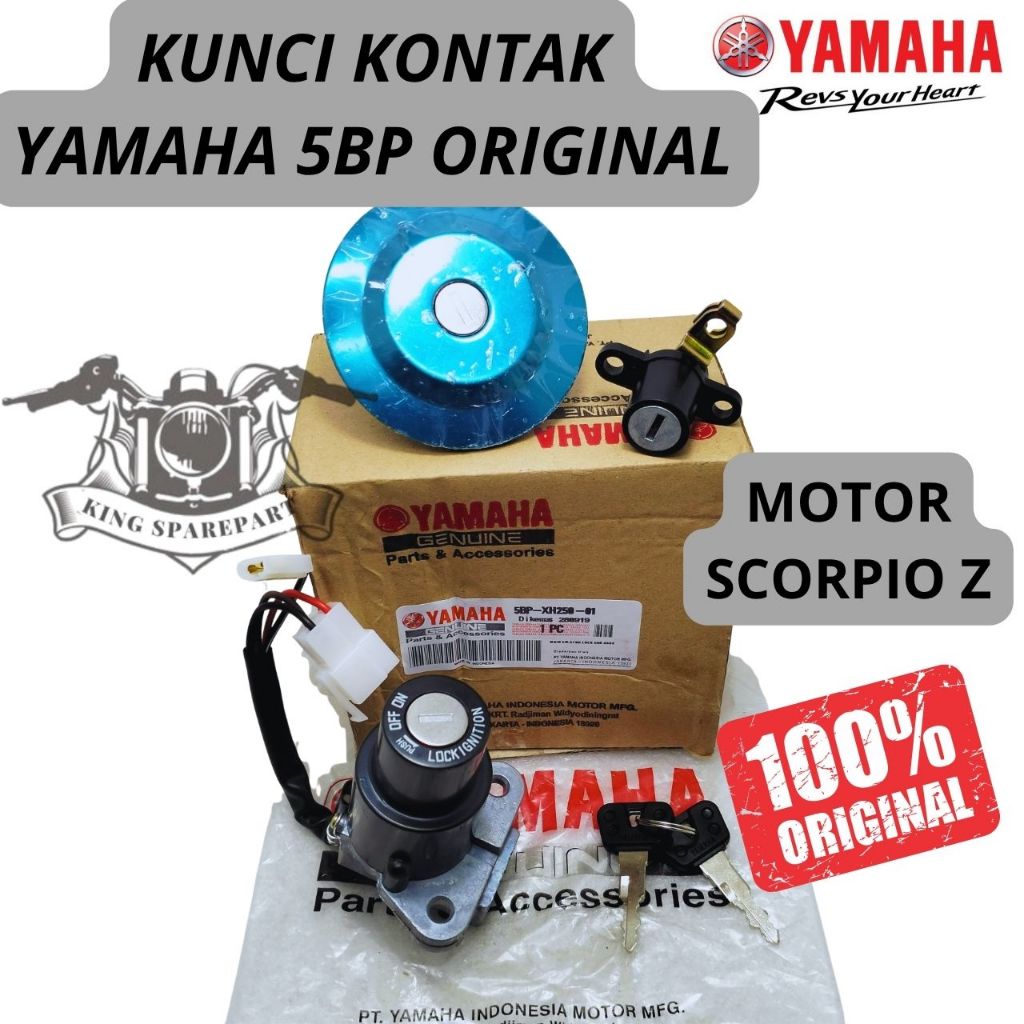 KUNCI KONTAK SET YAMAHA KODE 5BP MOTOR SCORPIO Z 100% ORIGINAL