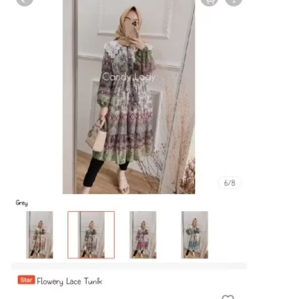Flowery lace tunik ( candylady)