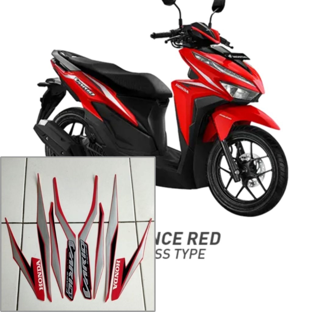 Stiker Striping Lis Body Motor Vario 125 Iss 2018 Merah