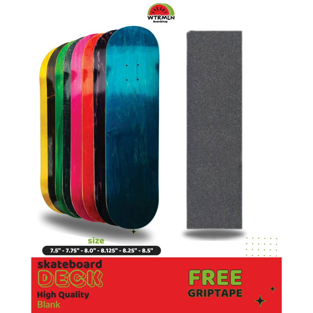 Skateboard Deck Pro 7 Ply Canadian Mapple USA High Quality Blank