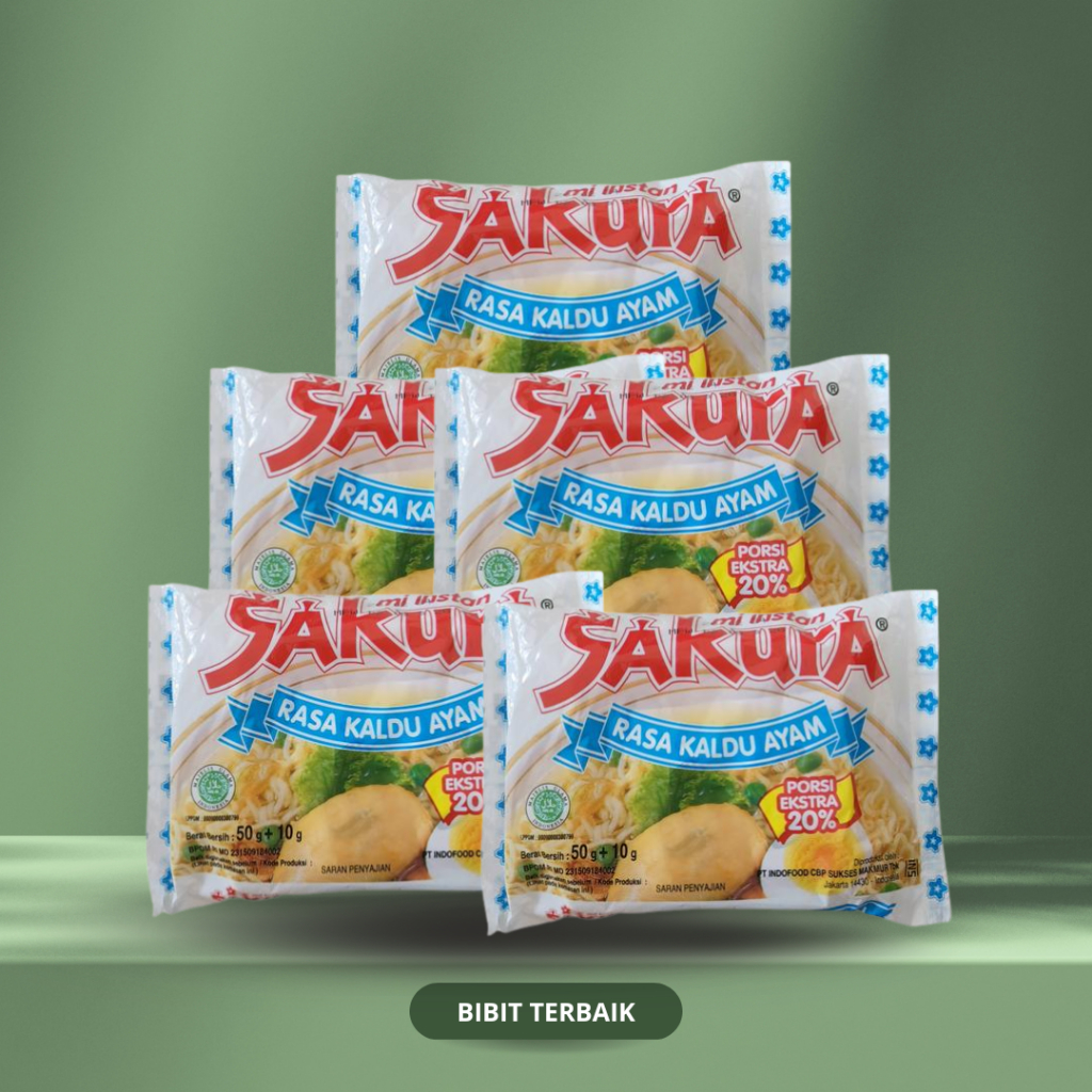 

Mie Jadul Sakura Kuah Kaldu Ayam 5pcs (1pcs = 60g)