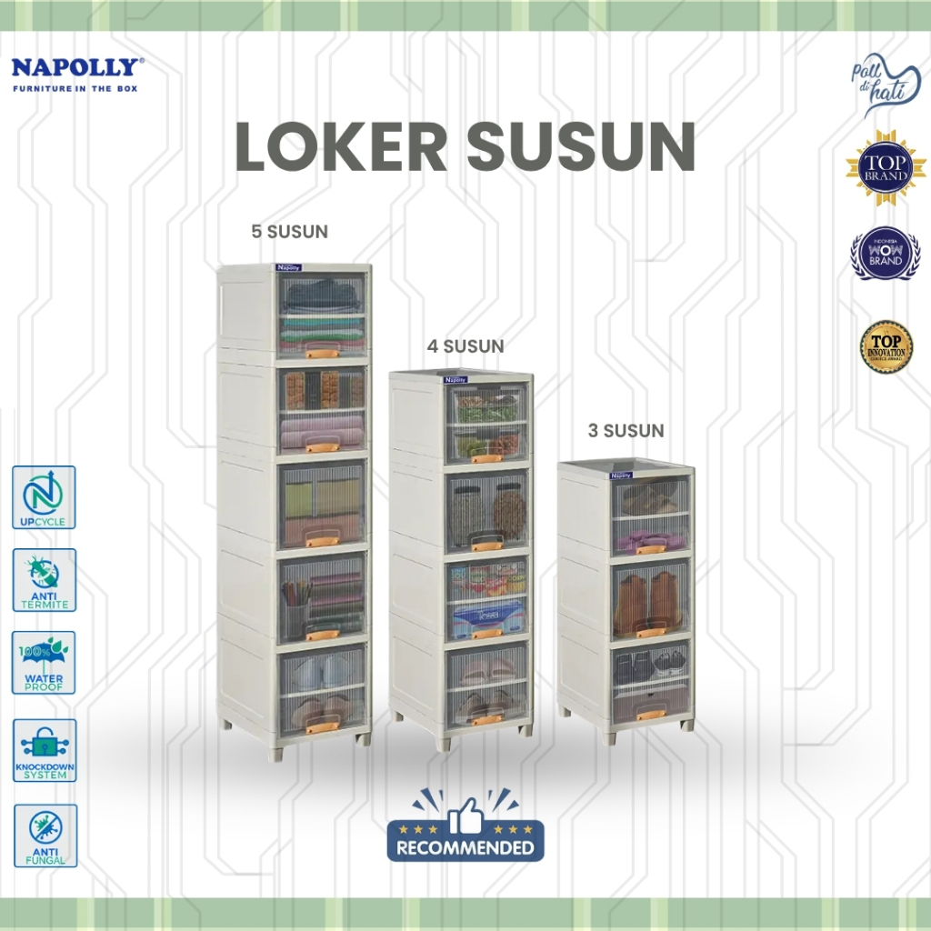 LOKER SEPATU/LOKER BUKU, MINIMALIS 3 SUSUN