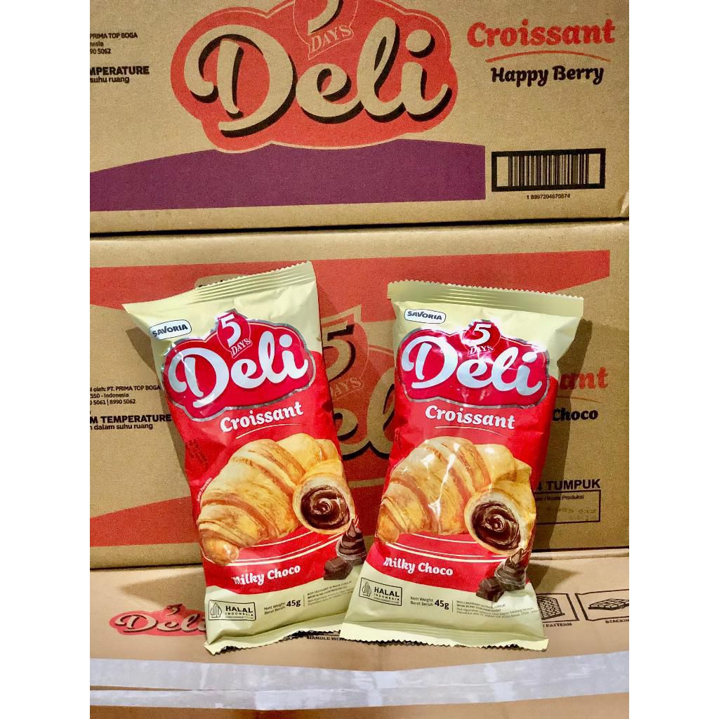 

ROTI DELI CROISSANT 5 DAYS MILKY CHOCO HAPPY BERRY 45gr
