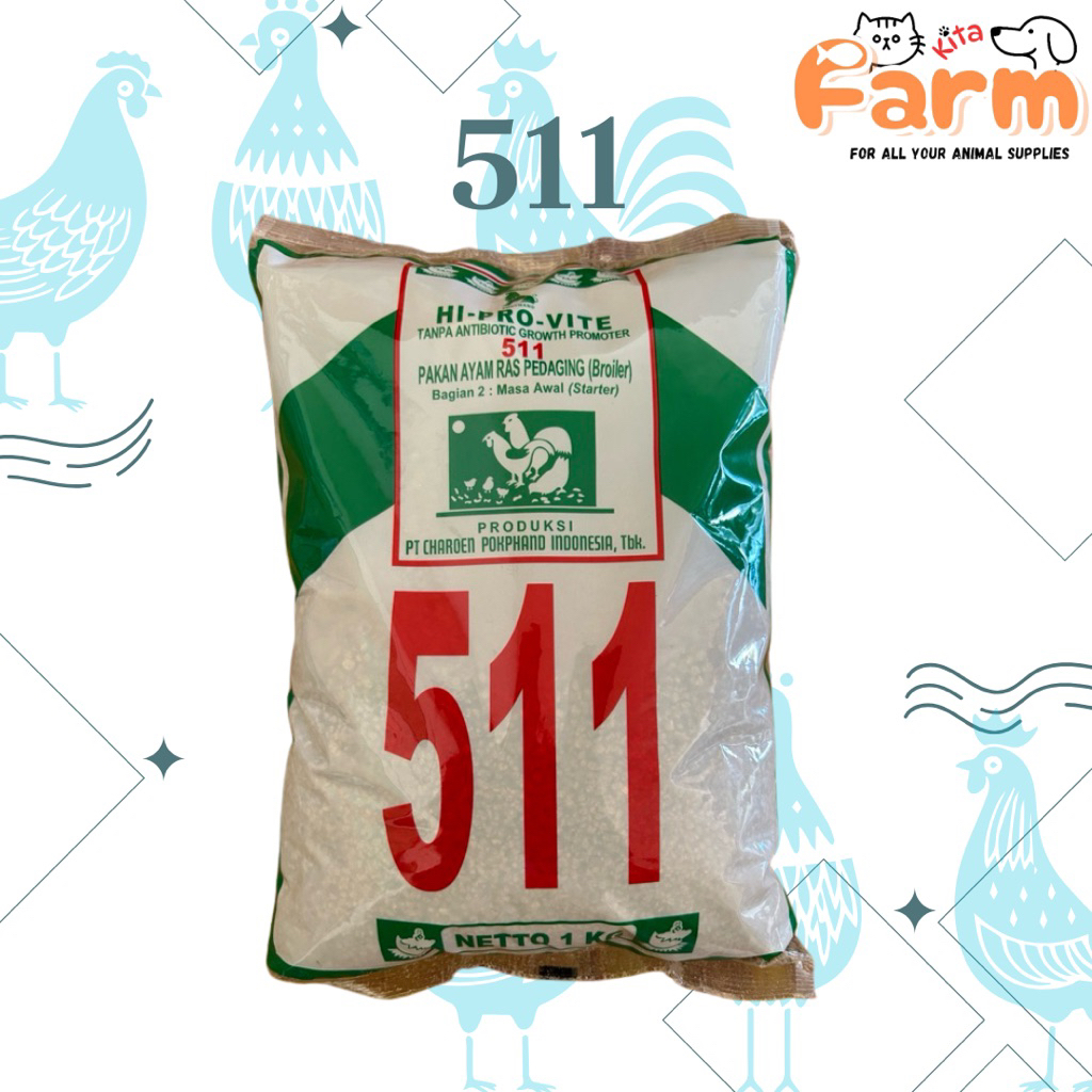 Pakan Ayam Kemasan Voer / Pur 511 1 Kg