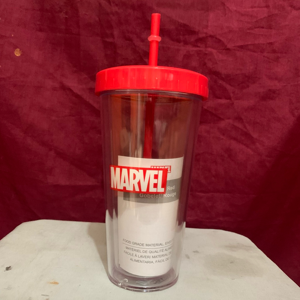 [MINISO] ORIGINAL - BOTOL MINUM TUMBLR MINISO X MARVEL MERAH
