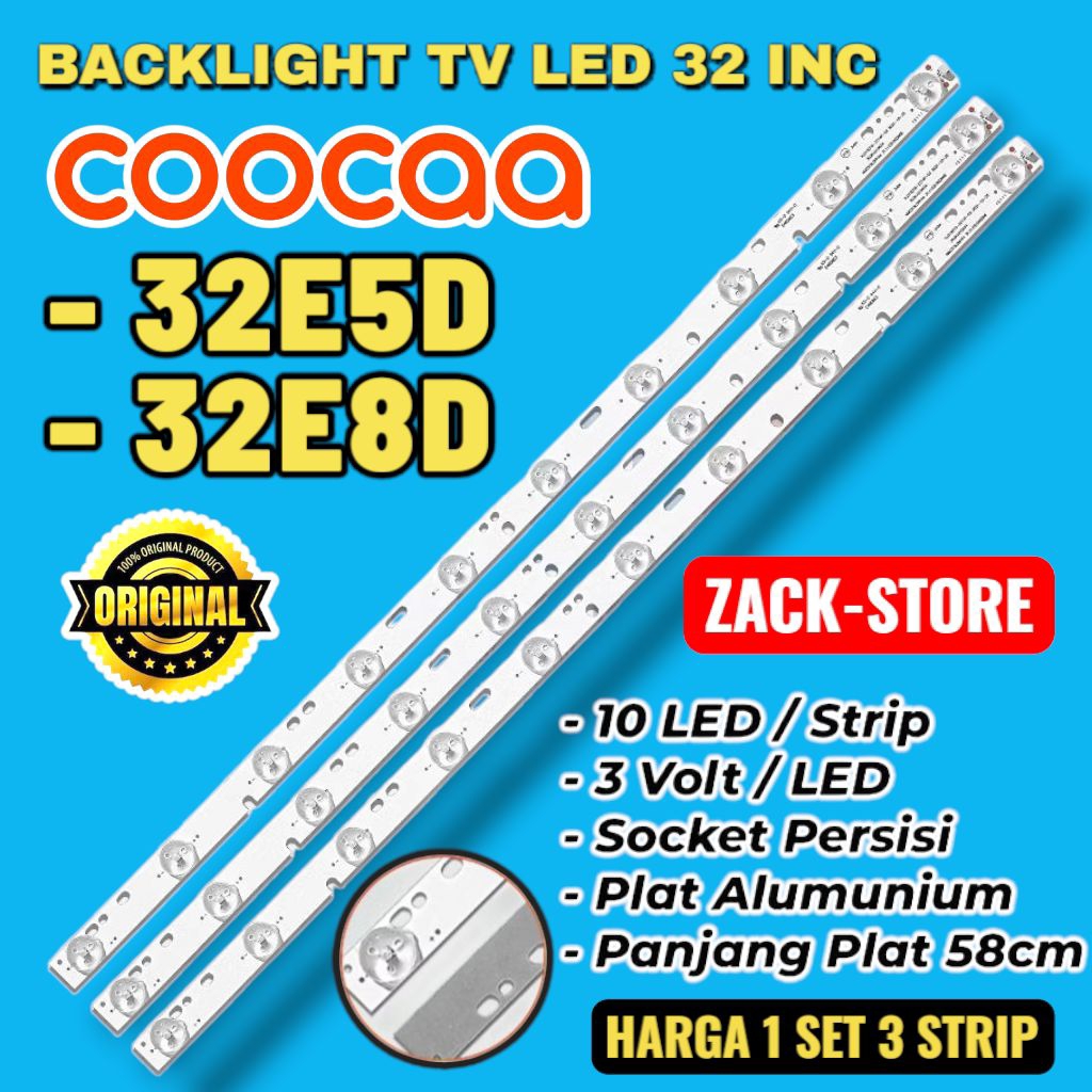 BACKLIGHT TV COOCAA 32 INC 32E8D 32E5D LAMPU BACKLIGHT COOCAA 32E8D 32E5D